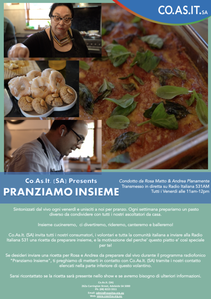 Flyer for cooking show (Italian)